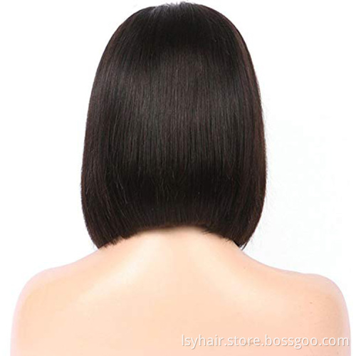 Short Bob Wigs Hair Straight 13x4 Lace Front Human Hair Bob Wigs for Women 130% Density Pre Plucked with Baby Hair